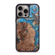 iPhone 15 Pro Max Wood+Resin Phone Case - Georgia (Teal & Gold, 663526) Online Hot Sale