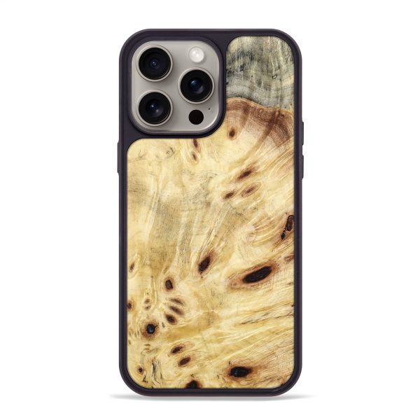 iPhone 15 Pro Max Wood+Resin Phone Case - Shari (Wood Burl, 663463) on Sale