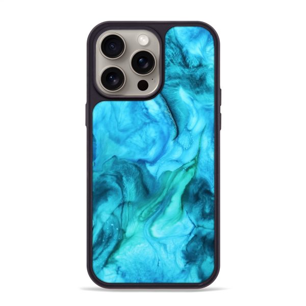 iPhone 15 Pro Max Wood+Resin Phone Case - Maci (Watercolor, 662064) For Cheap