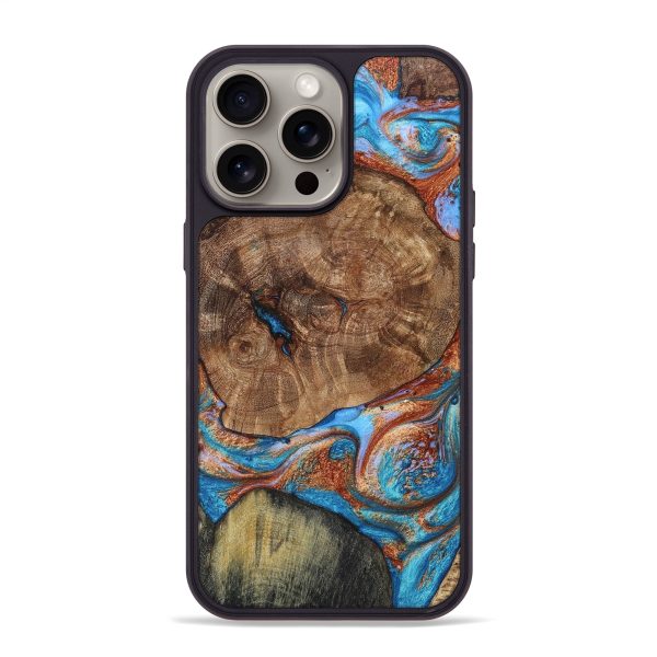 iPhone 15 Pro Max Wood+Resin Phone Case - Brynn (Mosaic, 661080) Cheap