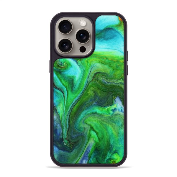 iPhone 15 Pro Max Wood+Resin Phone Case - Dylan (Watercolor, 662060) Cheap