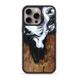 iPhone 15 Pro Max Wood+Resin Phone Case - Inez (Black & White, 661730) Cheap