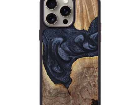 iPhone 15 Pro Max Wood+Resin Phone Case - Ryder (Pure Black, 661950) For Discount