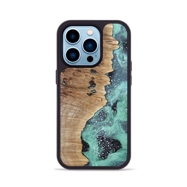 iPhone 14 Pro Wood+Resin Phone Case - Sallie (Cosmos, 665517) Sale