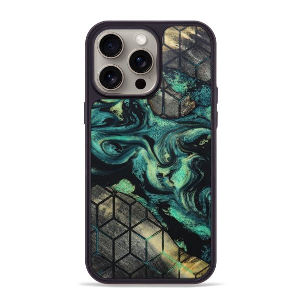 iPhone 15 Pro Max Wood+Resin Phone Case - Marissa (Pattern, 665924) Online now