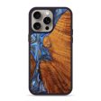 iPhone 15 Pro Max Wood+Resin Phone Case - Mauricio (Teal & Gold, 662417) For Discount