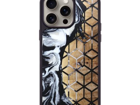 iPhone 15 Pro Max Wood+Resin Phone Case - Shelly (Pattern, 665260) Fashion