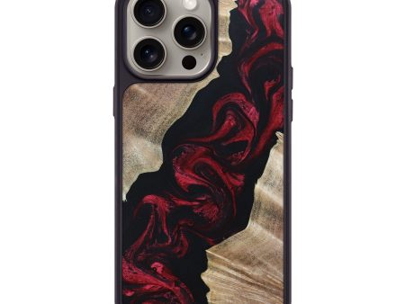 iPhone 15 Pro Max Wood+Resin Phone Case - Iker (Red, 663886) Online Sale