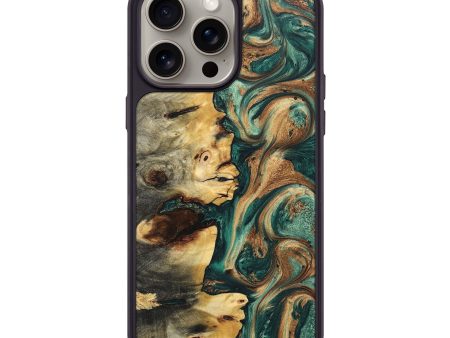 iPhone 15 Pro Max Wood+Resin Phone Case - Eddie (Green, 662325) Cheap