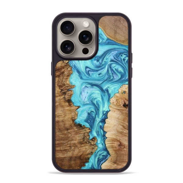 iPhone 15 Pro Max Wood+Resin Phone Case - Kurt (Mosaic, 664240) Supply