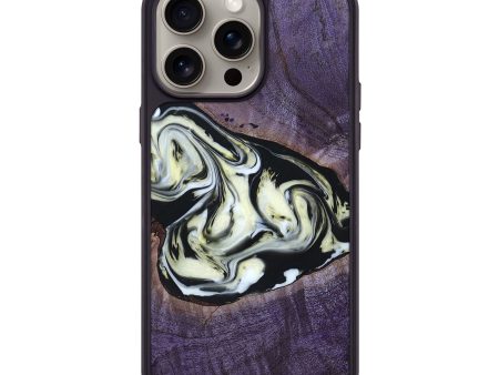 iPhone 15 Pro Max Wood+Resin Phone Case - Mason (Black & White, 665798) Online Hot Sale