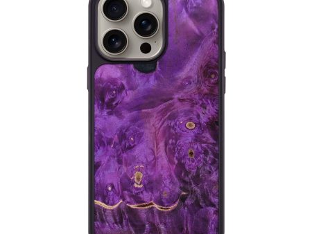 iPhone 15 Pro Max Wood+Resin Phone Case - Mona (Wood Burl, 665358) Cheap