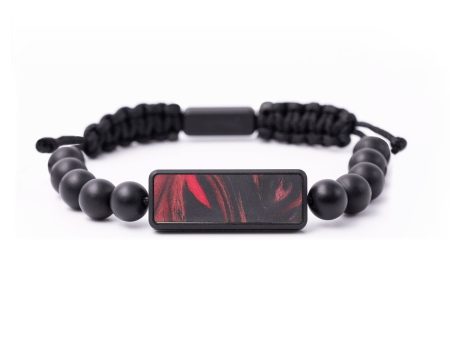 Onyx Bead Wood+Resin Bracelet - Ralph (Red, 664513) Online Sale