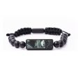 Onyx Bead ResinArt Bracelet - Cristian (Black & White, 664478) Discount