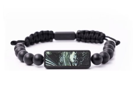 Onyx Bead ResinArt Bracelet - Cristian (Black & White, 664478) Discount