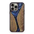 iPhone 15 Pro Max Wood+Resin Phone Case - Essie (Blue, 663364) For Sale