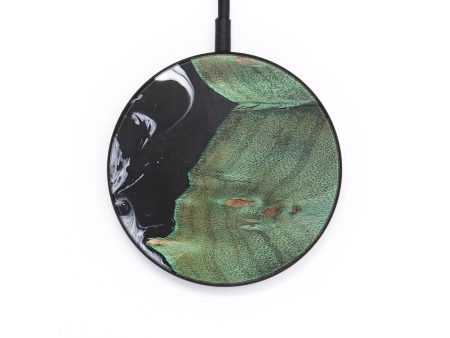 Circle Wood+Resin Wireless Charger - Sophia (Black & White, 665664) For Sale