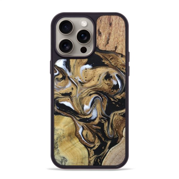 iPhone 15 Pro Max Wood+Resin Phone Case - Clayton (Mosaic, 663057) Hot on Sale