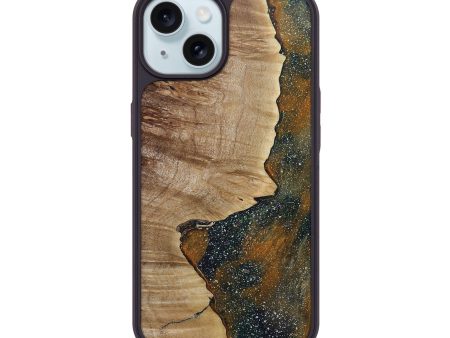 iPhone 15 Wood+Resin Phone Case - Kennedy (Cosmos, 664677) Discount