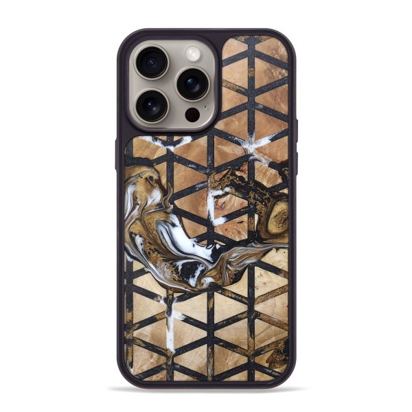 iPhone 15 Pro Max Wood+Resin Phone Case - Lamont (Pattern, 666223) Supply