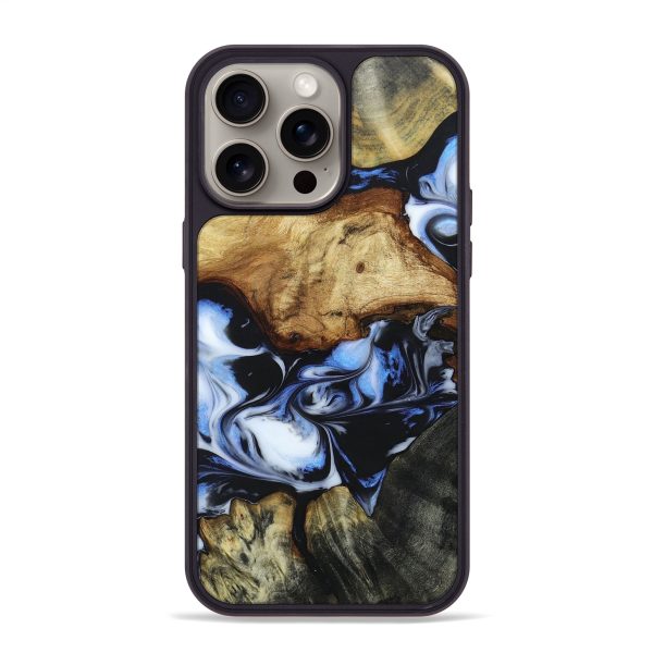 iPhone 15 Pro Max Wood+Resin Phone Case - Marvin (Mosaic, 661823) For Discount