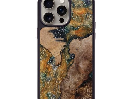 iPhone 15 Pro Max Wood+Resin Phone Case - Bernard (Cosmos, 664641) For Sale