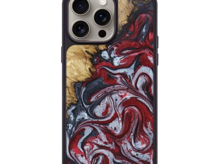 iPhone 15 Pro Max Wood+Resin Phone Case - Meredith (Red, 660973) on Sale