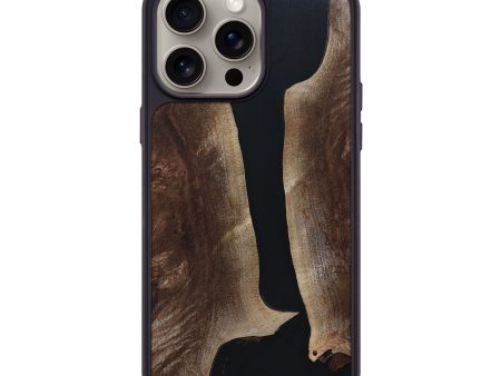 iPhone 15 Pro Max Wood+Resin Phone Case - Amiyah (Pure Black, 665245) Online now