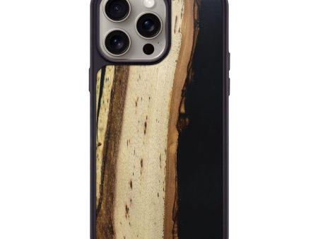 iPhone 15 Pro Max Wood+Resin Phone Case - Mattie (Wood Burl, 664081) Discount