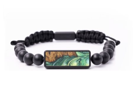 Onyx Bead Wood+Resin Bracelet - Clifford (Green, 664541) For Discount