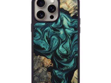 iPhone 15 Pro Max Wood+Resin Phone Case - Jarod (Green, 662365) Online Hot Sale