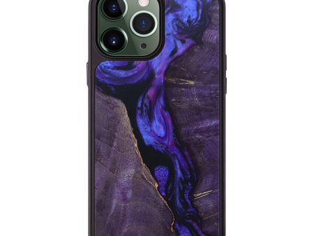 iPhone 13 Pro Max Wood+Resin Phone Case - Presley (Purple, 663291) Cheap