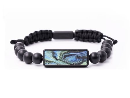 Onyx Bead Wood+Resin Bracelet - Owen (Cosmos, 664589) Sale