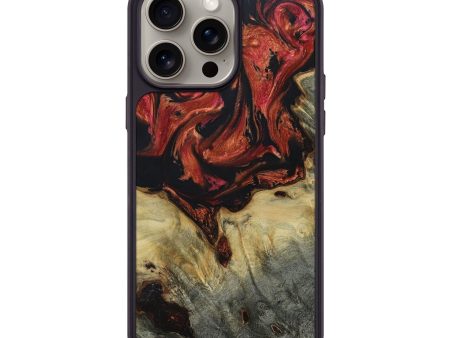 iPhone 15 Pro Max Wood+Resin Phone Case - Elsie (Red, 665060) on Sale