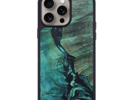 iPhone 15 Pro Max Wood+Resin Phone Case - Jayleen (Green, 665208) Cheap