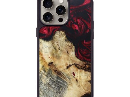 iPhone 15 Pro Max Wood+Resin Phone Case - Desmond (Red, 666267) Online Hot Sale