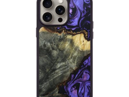 iPhone 15 Pro Max Wood+Resin Phone Case - Deloris (Purple, 661711) Online now