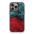 iPhone 15 Pro Max Wood+Resin Phone Case - Clifton (Green, 662359) Fashion