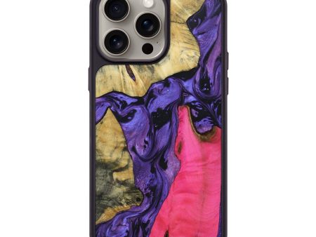 iPhone 15 Pro Max Wood+Resin Phone Case - Janis (Mosaic, 661723) on Sale