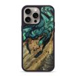 iPhone 15 Pro Max Wood+Resin Phone Case - Delbert (Green, 665829) Fashion