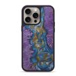 iPhone 15 Pro Max Wood+Resin Phone Case - Beau (Teal & Gold, 661137) on Sale