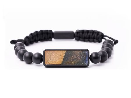 Onyx Bead Wood+Resin Bracelet - Daryl (Cosmos, 664412) Online now