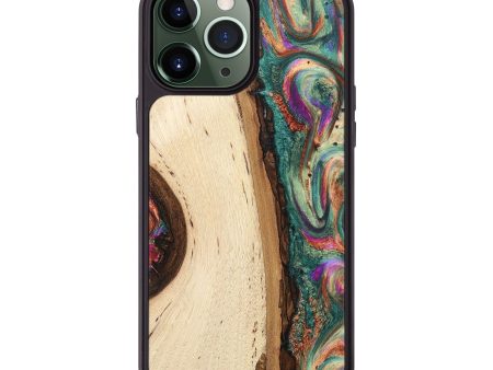 iPhone 13 Pro Max Wood+Resin Phone Case - Deneen (Green, 665842) Discount