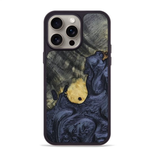 iPhone 15 Pro Max Wood+Resin Phone Case - Luis (Gunmetal, 664867) Online