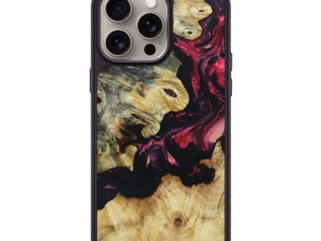 iPhone 15 Pro Max Wood+Resin Phone Case - Yesenia (Red, 664980) For Cheap