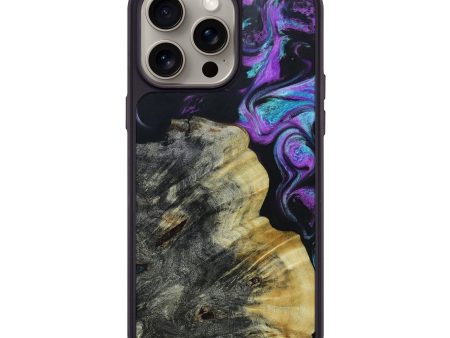 iPhone 15 Pro Max Wood+Resin Phone Case - Hugh (Purple, 664139) Sale