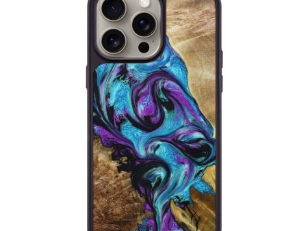 iPhone 15 Pro Max Wood+Resin Phone Case - Chloe (Mosaic, 664241) For Sale