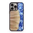 iPhone 15 Pro Max Wood+Resin Phone Case - Jayceon (Blue, 663638) For Discount