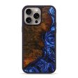 iPhone 15 Pro Max Wood+Resin Phone Case - Reginald (Blue, 662707) Online Sale