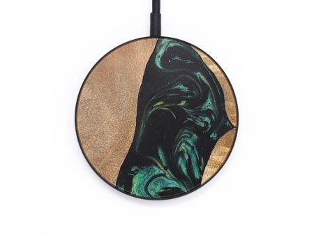 Circle Wood+Resin Wireless Charger - Bryson (Green, 665660) Fashion